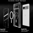 thumbnail image 3 of Magnetic Case for Google Pixel 7 Pro Case [Military-Grade Drop Protection] Shockproof [Anti Yellow] Case Compatible with MagSafe Transparent/Clear Hard Back Case Magnetic, Transparent, 3 of 6