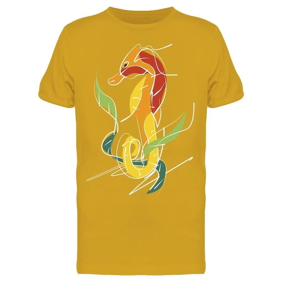 Colorful Seahorse Sketch Tee Men's -Image by Shutterstock