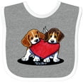 thumbnail image 3 of Inktastic Beagle Heartfelt Duo Boys or Girls Baby Bib, 3 of 4