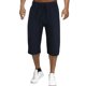 thumbnail image 2 of Pantalones capri de lino para hombre: pantalones de playa holgados con cordón ajustable, corte amplio, cintura ajustable, bolsillos profundos, ropa informal de verano, 2 of 3