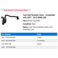 thumbnail image 2 of Fuel Tank Breather Valve - Compatible with 2007 - 2013 BMW 328i 2008 2009 2010 2011 2012, 2 of 2