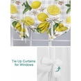 thumbnail image 3 of Yellow Summer Lemon Tie Up Curtains for Windows 63 Inch Length Balloon Curtains Kitchen Adjustable Balloon Window Shade Summer Botanical Gray Plaid Tie Up Valance Bathroom Curtain Window 46"x63", 3 of 6