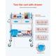 thumbnail image 5 of Carrito utilitario VEVOR de acero inoxidable de 2 capas con 2 ruedas bloqueables, 5 of 9