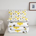 thumbnail image 5 of Erosebridal Rustic Bug Bee Queen Comforter Set,Nature Wildlife Theme Comforter Sets Queen,White Yellow,Light Gray Reversible,3pcs,1 Comforter and 2 Pillowcases, 5 of 7