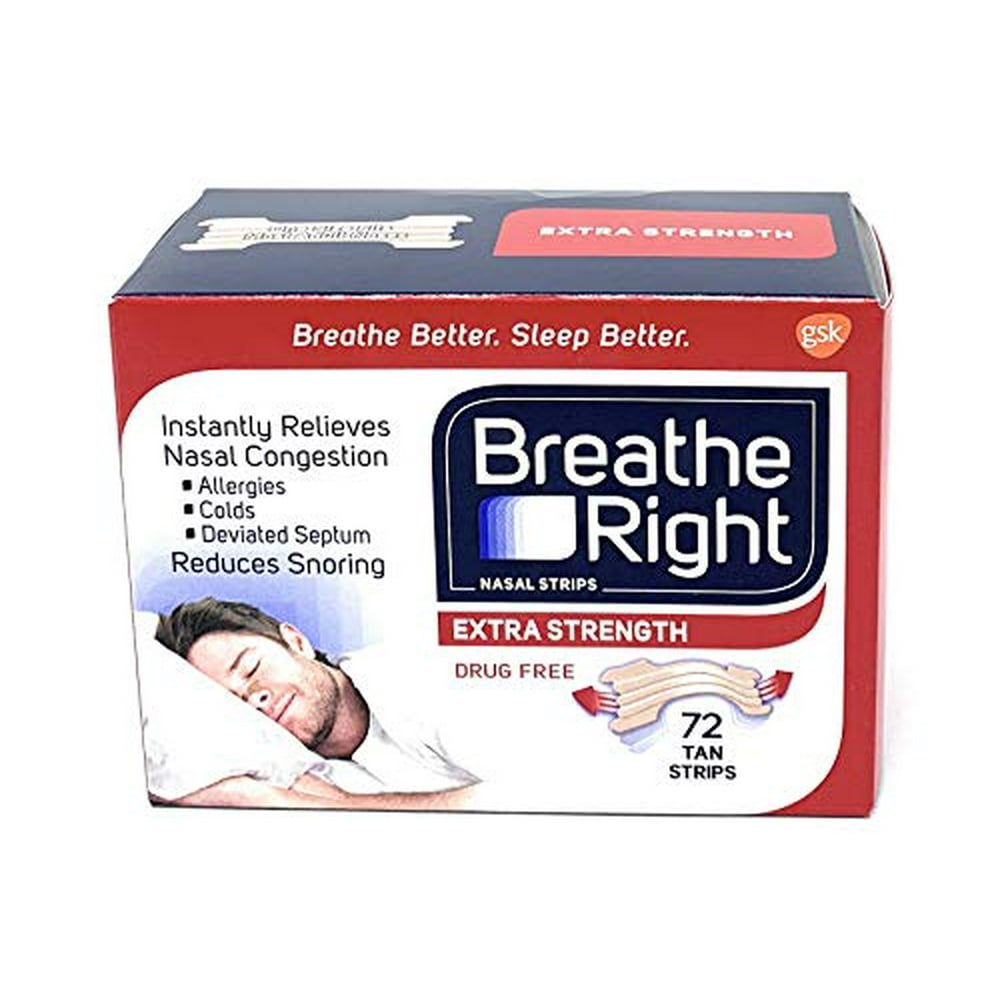 Breathe Right Extra Strength Tan Strips Reduces SnoringFree Nasal
