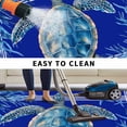thumbnail image 5 of Turtle Navy Blue Outdoor Rug for Patio/Deck/Porch, Non-Slip Large Area Rug 5 x 7 Ft, Coastal Starfish Coral Ocean Stripes Indoor Outdoor Rugs Washable Area Rugs, Reversible Camping Rug Carpet Runner, 5 of 8