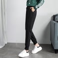 thumbnail image 2 of Pantalones harén de talla grande para mujer, pantalones harén de otoño e invierno, pantalones deportivos holgados para chicas gorditas, pantalones deportivos casuales con cordones en los tobillos, 2 of 5