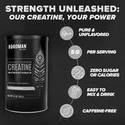 BIRDMAN Micronized Creatine Monohydrate Powder, Vegan, Caffeine-Free, 200 Servings, 2.2 lb