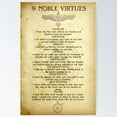 thumbnail image 3 of AatoeaX 9 Noble Virtues Poster Modern Wall Art Canvas Poster – Aesthetic Print for Home, Office, or Apartment Decor,11"x14"or14"x11",Unframe, 3 of 4