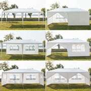 10 x 20 Outdoor Tent Canopy Tent Party Tent Wedding Tent Gazebo Pavilion Backyard Tent with Side Walls, White W15620