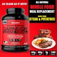 thumbnail image 3 of MuscleMeds Carnivor Lean Meal Whole Food Meal Replacement Shake – 40g Beef Protein Isolate & Carbs – Sugar-Free, Lactose-Free – Chocolate Fudge, 4.4 lbs, 3 of 6
