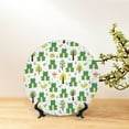 thumbnail image 6 of Gaeub Funny Toad Print Ceramic Plate,Dinner Plates,Bone China Decorative Plates with Display Stand,Art Ceramic Ornaments for Wall Hanging Decoration-6in, 6 of 6