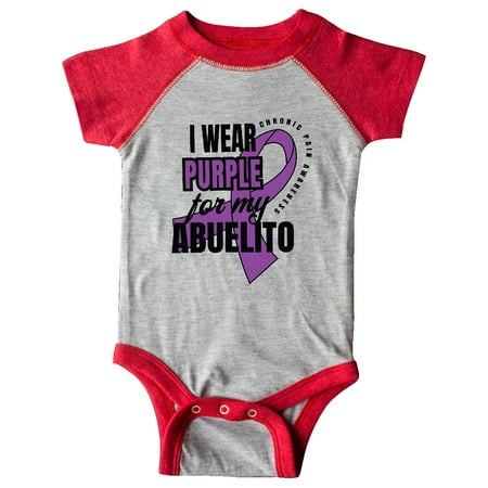 

Inktastic Chronic Pain I Wear Purple For My Abuelito Gift Baby Boy or Baby Girl Bodysuit