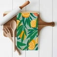 thumbnail image 2 of Dish Towels, Tropical Absorbent Kitchen Towels 1 PC, Lemon Leaf Fruit Microfiber Hand Towels Dish Cloths Tea Towels for Home&nbsp; Bathroom,18X28-Inch, Orange Green, 2 of 6