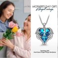 thumbnail image 4 of Angel Wing Love Heart Necklaces for Women Silver Tone Pendant Mother's Day Jewelry Gifts, 4 of 5