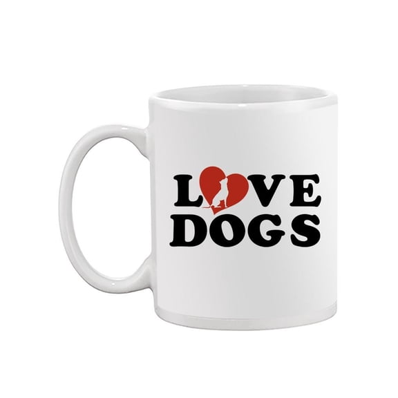 I Love Dogs With Heart Design. Mug  -Image by Shutterstock,