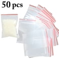 thumbnail image 2 of Coofit 50PCS Ziplock Bag Reclosable Transparent Mini Zip Poly Bag Seal Zipper Bag, 2 of 9