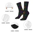 thumbnail image 5 of Honeii Mardi Gras Carnival Print Adult Socks,Crew Socks,Casual Calf Socks,Daily Wear Socks for Men & Women, Perfect for Sports, Casual and Everyday Use, 5 of 6