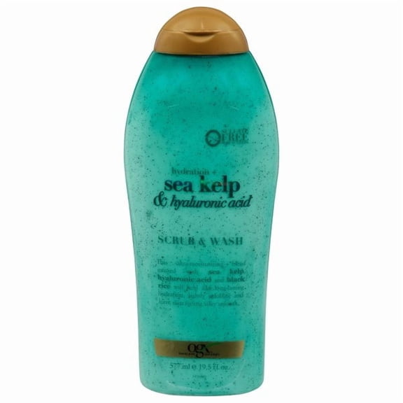 Ogx Body Scrub and Wash Sea Kelp and Hyaluronic acid wash, 19.5 Oz