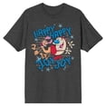 thumbnail image 5 of Ren and Stimpy Happy Happy Joy Joy Men's Charcoal Heather T-shirt-Large, 5 of 7