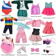 thumbnail image 2 of Set de ropa y accesorios para muñecas, 8 trajes para muñecas de 18 pulgadas, 2 of 7