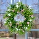 thumbnail image 1 of Corona de flores artificiales para primavera y verano de 45 cm | Decoración floral de plástico multicolor para puertas | Decoración para interiores y exteriores, paredes, ventanas y patios, 1 of 7