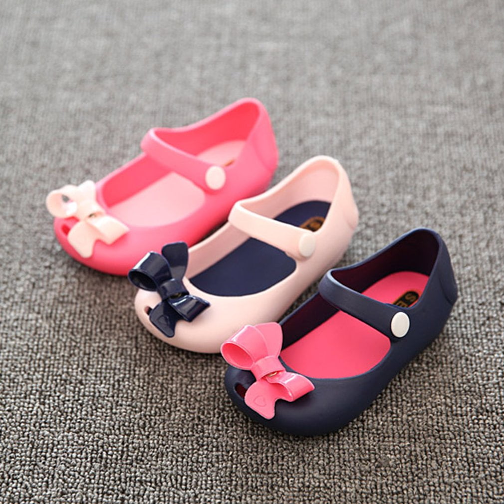 Color:Red Size:25 Children Shoes Bowknot Style Cute and Sweet Buckle Strap Closure Round Toe