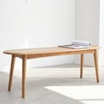 thumbnail image 2 of Wood Dining Bench Indoor, Oak Table Bench for Dining Room, 47.24 Inch Wooden Bench for Entryway, Bedroom, Living Room, Kitchen, Natural, 2 of 8