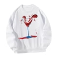 thumbnail image 3 of Sudadera de mujer con cuello redondo, ropa deportiva de moda, jersey blanco elegante SG, 3 of 9