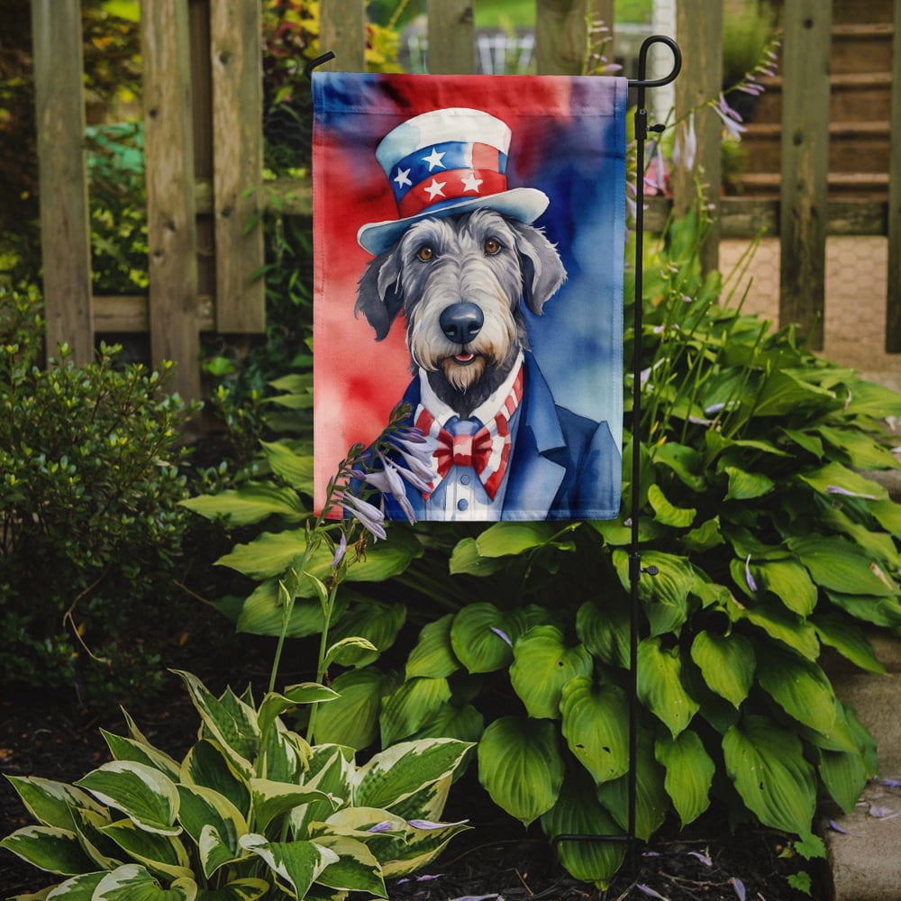 Irish Wolfhound Patriotic Garden Flag 11.25 in x 15.5 in