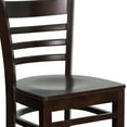 thumbnail image 6 of BizChair Ladder Back Walnut Wood Restaurant Barstool, 6 of 11