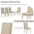 thumbnail image 4 of Sumdeal 5-Piece Farmhouse Dining Table Set, Wood Round Extendable Dining Table and 4 Upholstered Dining Chairs (White leg Table with 4 Chairs), 4 of 6