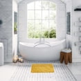 thumbnail image 2 of Bath Rug Memory Foam Mat 3D Pebble Yellow Mustard 32"L x 20"W, 2 of 6