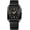 Black Leather-Black Steel-Black Surface-Gold Nail, variant on New rectangular men's watch with stainless steel strap, simple sports outdoor calendar quartz watch, waterproof wristwatch for men