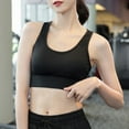 thumbnail image 5 of mgoYE Minimizer Bras Sports Bras for Women,Racerback Running Bra Workout Crop Tank Tops Longline Sports Bra Push up(Black,XL), 5 of 9