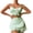 Mint Green, variant on Womens Bikini Set 2 Piece High Waisted Swimsuit Cutout Ruffle Swim Skirt Bathing Suit for Beach Holiday Poolside Travel,Mint Green,S