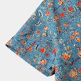 thumbnail image 4 of Camisa hawaiana de manga corta con cuello levantado para la playa para hombre, camisas informales con botones estampadas de verano Pompotops oipoqjl48627, 4 of 5