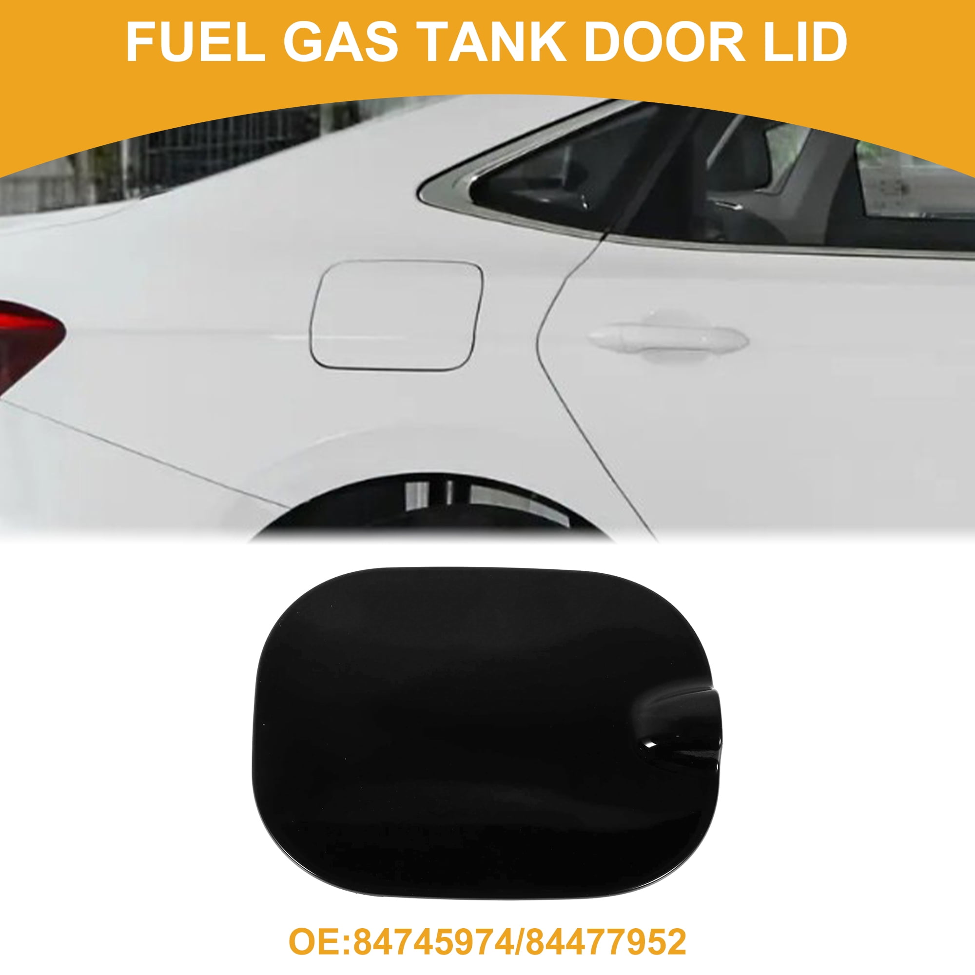 Unique Bargains Fuel Tank Door Cap for Chevrolet Silverado 2019-2025 Filler Cover Black