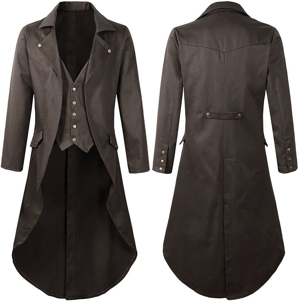 ジャケット・アウター tac:tac LIGHT MELTON PIPING TRENCH COAT Ana Mens Medieval Victorian Tuxedo Gothic Steampunk