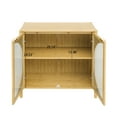 thumbnail image 6 of Bamboo 2 door cabinet, Buffet Sideboard Storage Cabinet, Buffet Server Console Table, for Dining Room, Living Room, Kitchen, Hallway, 6 of 8