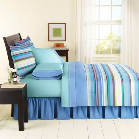 Mainstays Twin Bnb Bright Blue Stripe