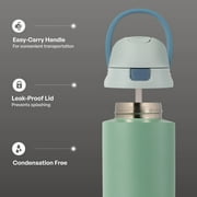 TAL 24oz Stainless Steel 2-in-1 Straw and Chug Water Bottle with Push Lid, Sage