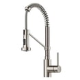 thumbnail image 1 of KRAUS Spot Free Bolden™ 18-Inch Commercial Kitchen Faucet with Dual Function Pull-Down Sprayhead in All-Brite™ Stainless Steel Finish, 1 of 12
