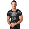 thumbnail image 4 of Camiseta de baile moderno de Jazz con lentejuelas brillantes para hombre, Tops con cuello redondo, camisetas de manga corta para actuaciones, disfraces para festivales y discotecas, 4 of 5