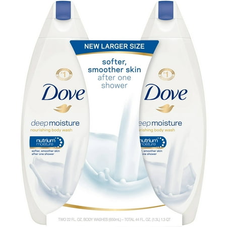 Dove Deep Moisture, Sulfate Free Moisturizing Body Wash, 22 oz, Twin (Best Moisturising Body Wash)