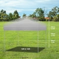 thumbnail image 7 of WildBreak 10 x 10 feet Pop Up Canopy, with 4 Sidewalls, with One Button Push Setup - White, 7 of 7