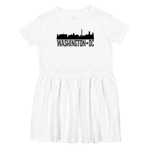 Inktastic Washington Dc City Skyline Girls Toddler Dress