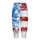 thumbnail image 5 of Pantalones Capri Casual Elastic Tie Waist Loose Long Independence Day Pantalones de Mujer con Bolsillos, 5 of 6