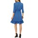 thumbnail image 3 of Vestido A-Line de Chifón con Mangas 3/4 y Volantes en Capa para Mujeres INSPIRE CHIC en Indigo, 3 of 7