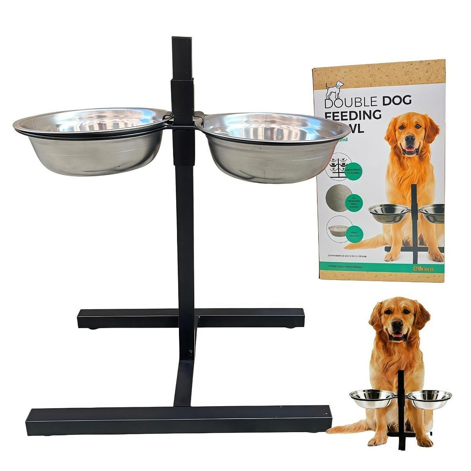 Cat Bowl Dog Feeder Food Water Bowls Holder Non Slip Metal Stand Elevated Design for Small Pets Indoor